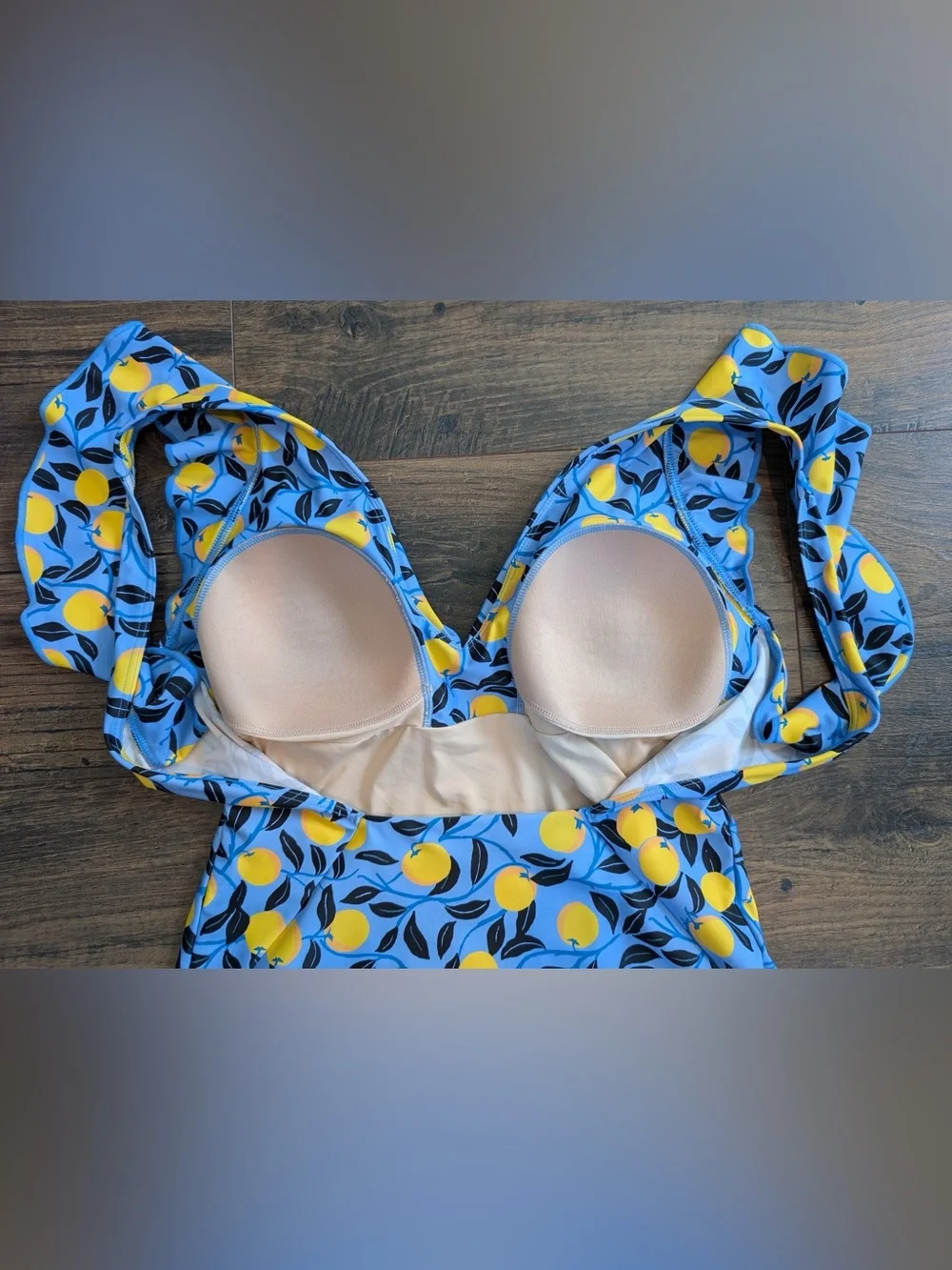 Summersalt X Diane Von Furstenberg The Ruffled Backflip Lemon Blue Size 10